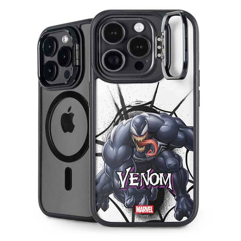 Marvel Venom Reaching Forward iPhone 15 Pro Max Kickstand Case
